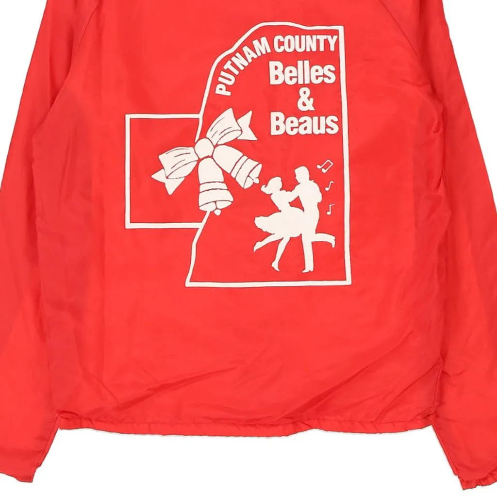 1970's Putnam County Todd Graphic Jacket - XS Red Polyester Blend