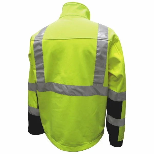 2W International Men's Class 3 Hi-Vis Soft Shell Jacket