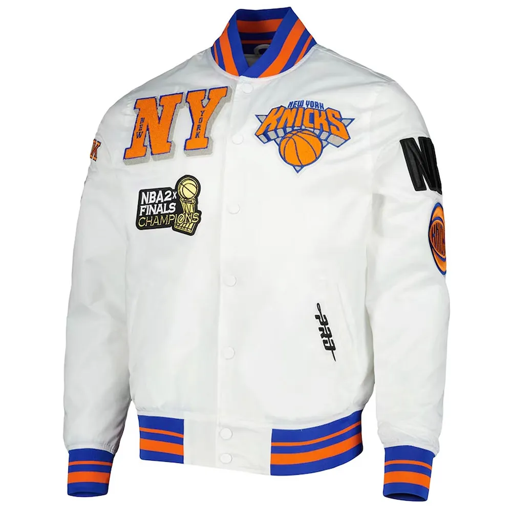 2x Finals Champions Mash Up Capsule New York Knicks White Jacket