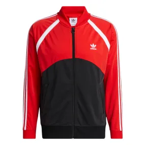 adidas Originals Superstar SST Blocked Track Top - Black Red