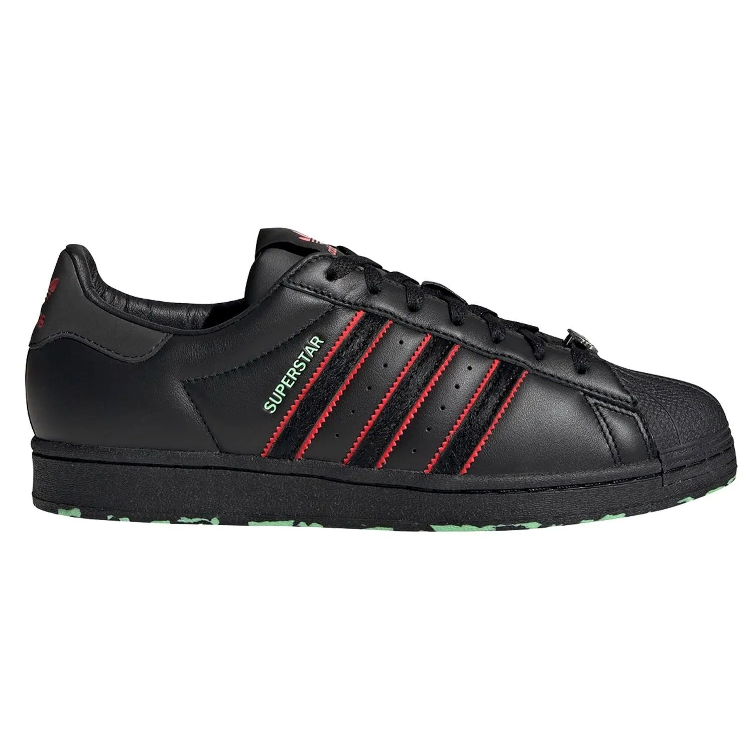 adidas Originals Unisex Superstar Monster Pack Haloween Shoes - Black/Mint