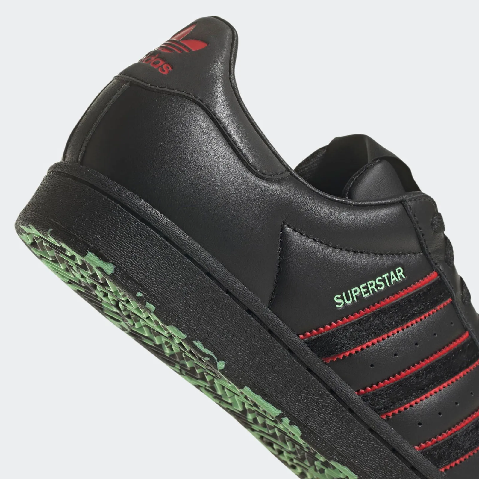 adidas Originals Unisex Superstar Monster Pack Haloween Shoes - Black/Mint