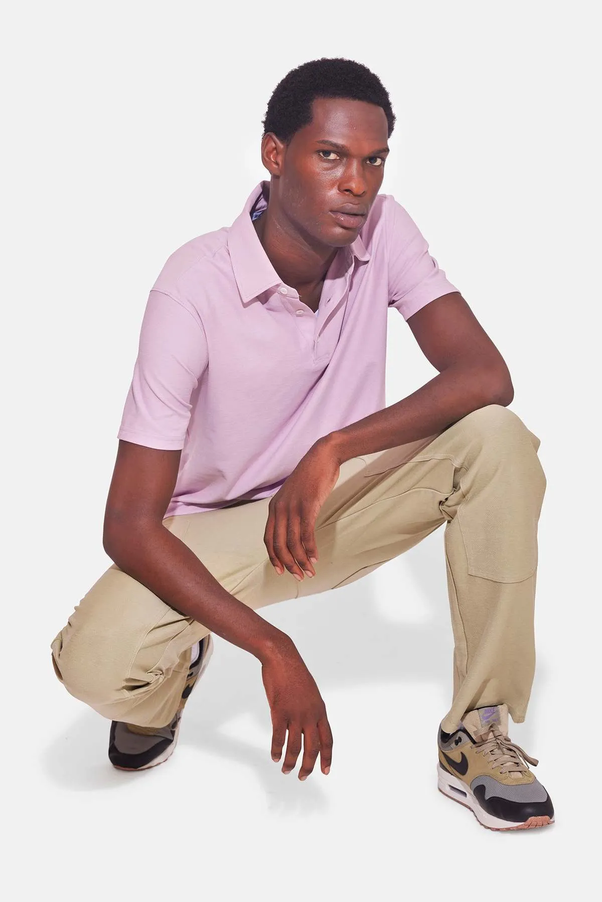 Atlantic SS Pique Polo - Pink