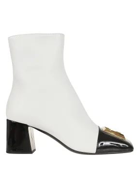 Balmain Ankle Boot Edna Pb-lambskin & patent Lth