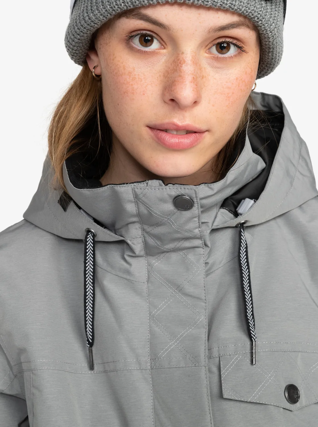 Billie Technical Snow Jacket - Heather Grey