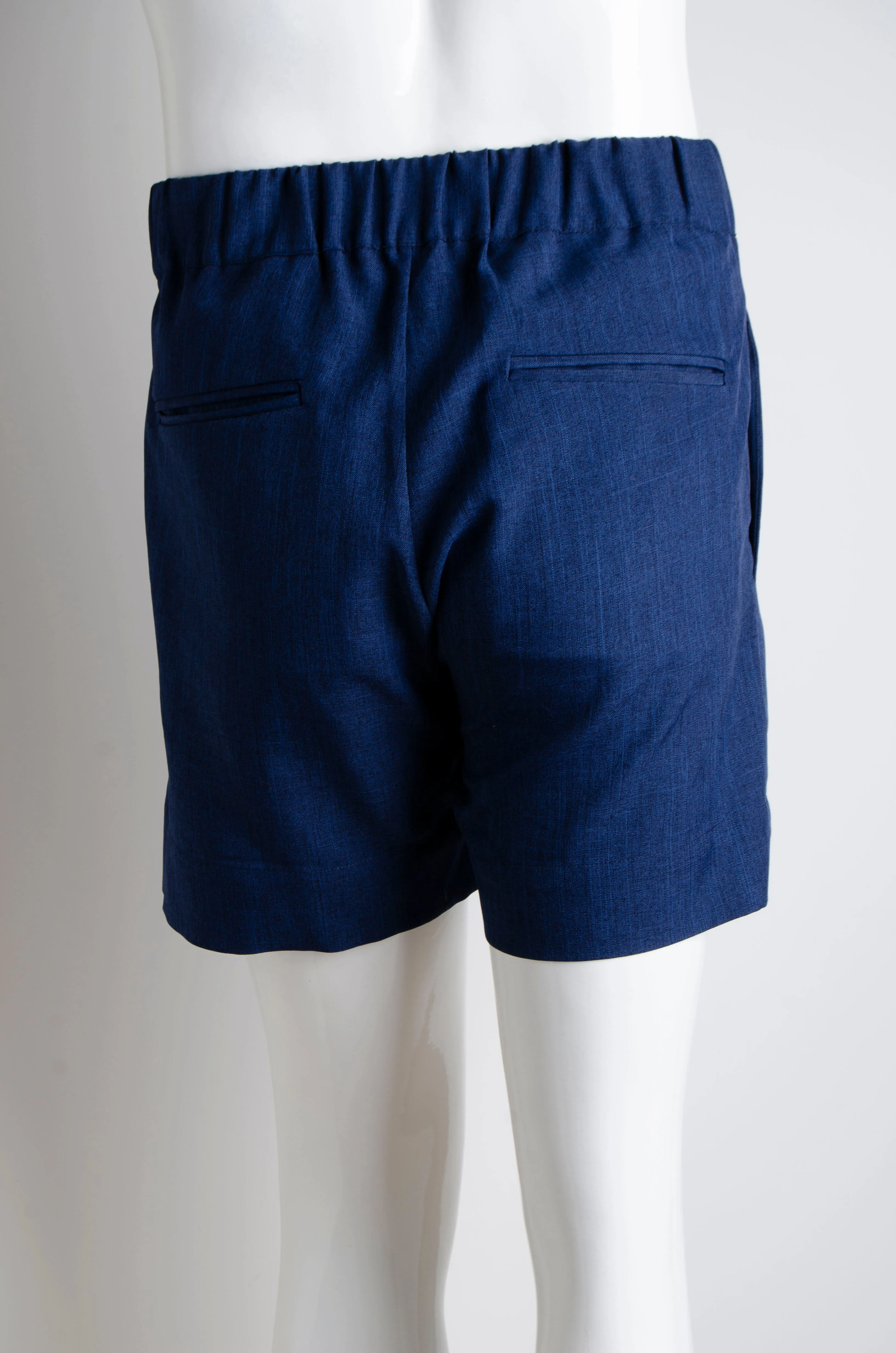 Blue Cotton Shorts