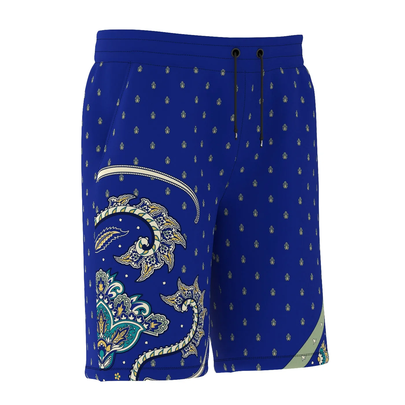 Blue Paisley Shorts