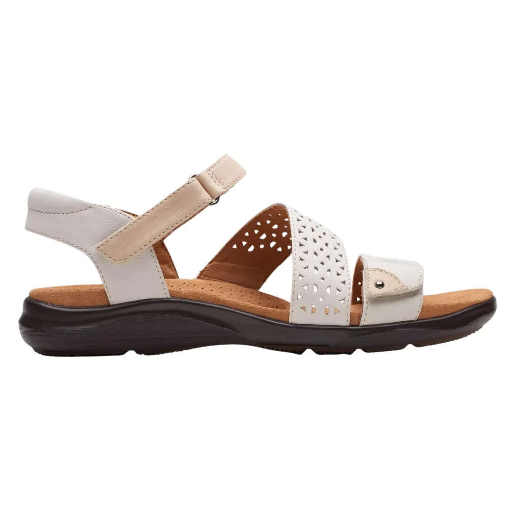 Clarks Kitly Way White Leather Sandal (Women's)