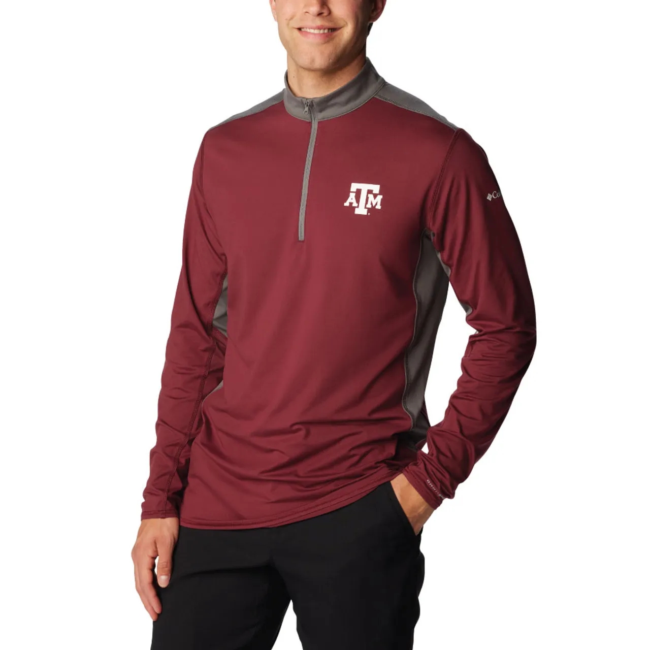 Columbia Maroon Tech Trail 1/4 Zip