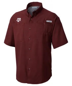 Columbia Men's Maroon Tamiami Extended Size Short Sleeve Shirt