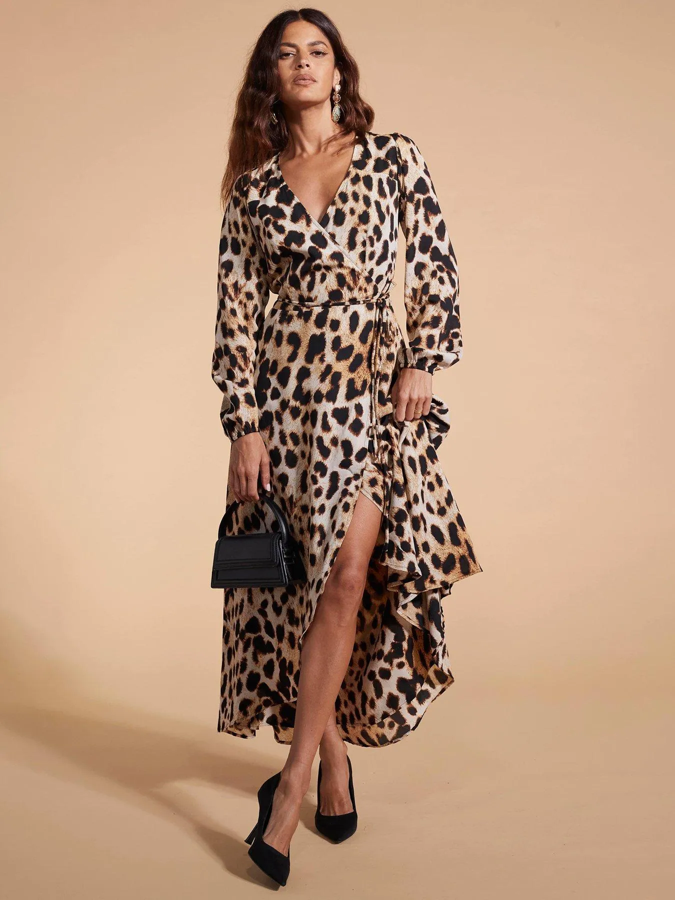 Dancing Leopard Leopard Print Wrap Maxi Dress - Leopard Print