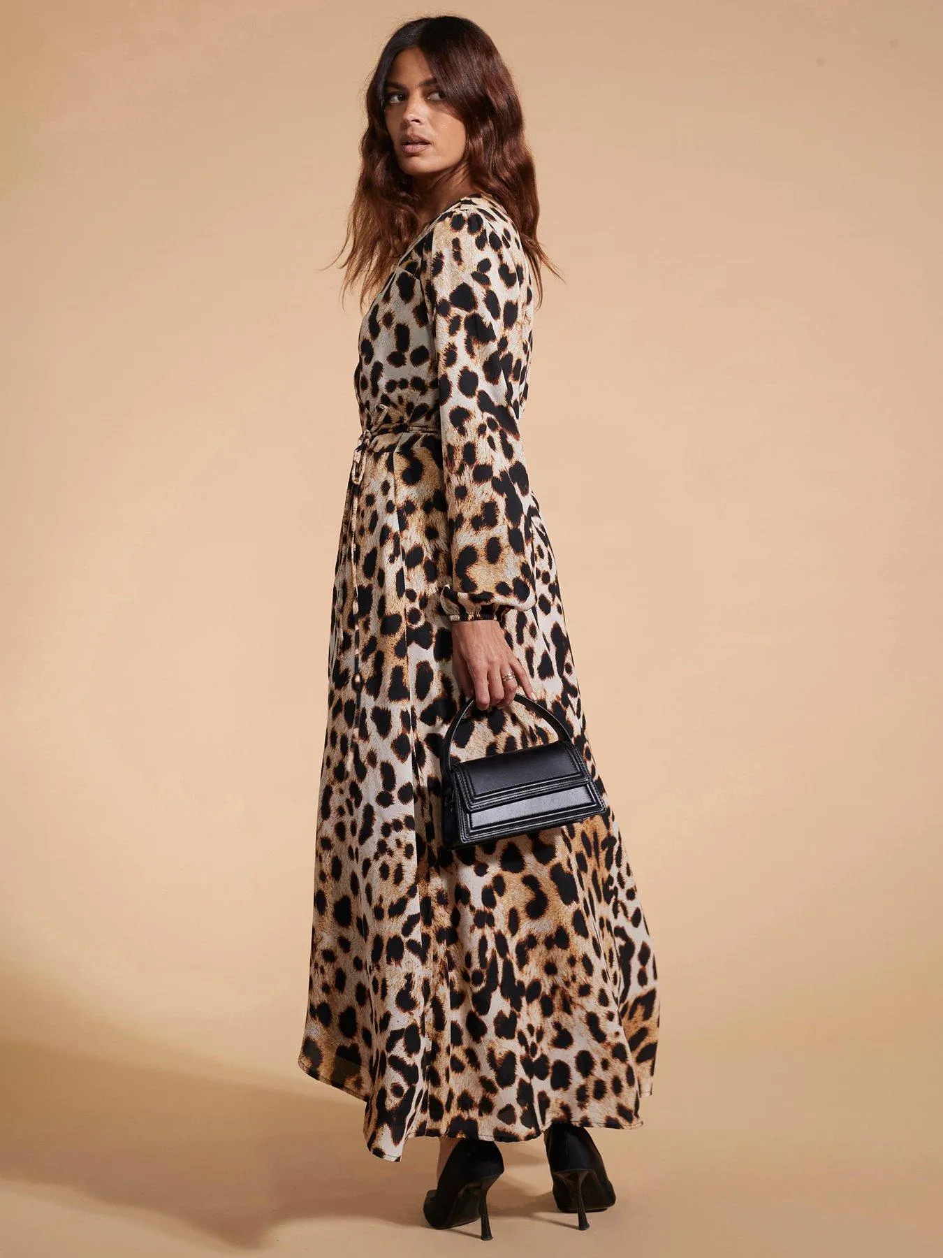 Dancing Leopard Leopard Print Wrap Maxi Dress - Leopard Print