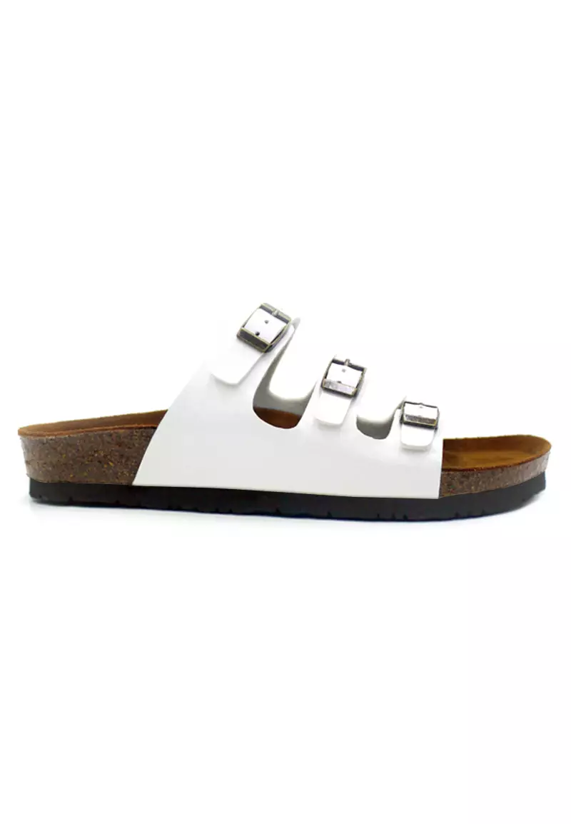 Ely - Glossy White Sandals & Flip Flops