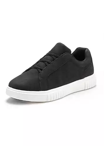 Faux Leather Slip-On Trainers by John Devin | Look Again