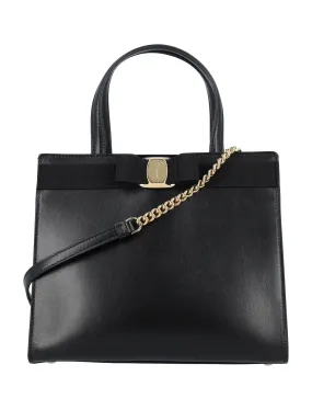 FERRAGAMO Elegant Mini Vara Tote with Iconic Bow - 20x24.5x9 CM