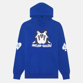 Fucking Awesome - Cards Pullover Hooded Sweatshirt - Royal Blue