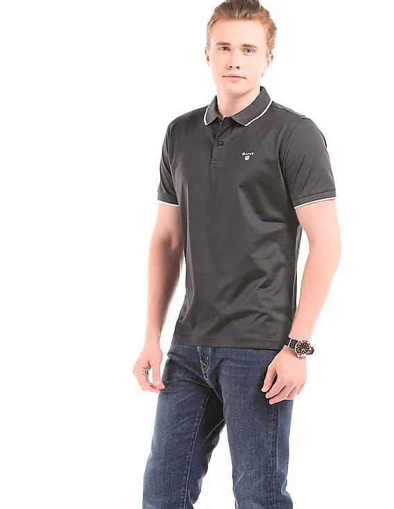 Gant Black Nanotex Polo Shirt