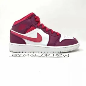 Girls Nike Air Jordan I 1 Mid True Berry Rush Pink GG GS...