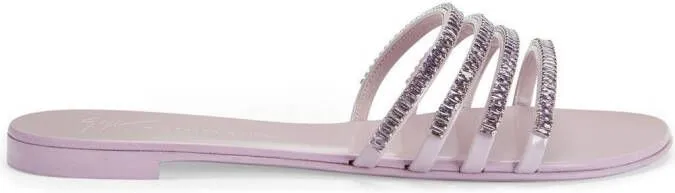 Giuseppe Zanotti Iride crystal-embellished sandals Pink