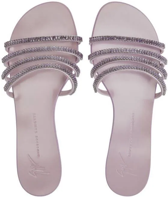 Giuseppe Zanotti Iride crystal-embellished sandals Pink