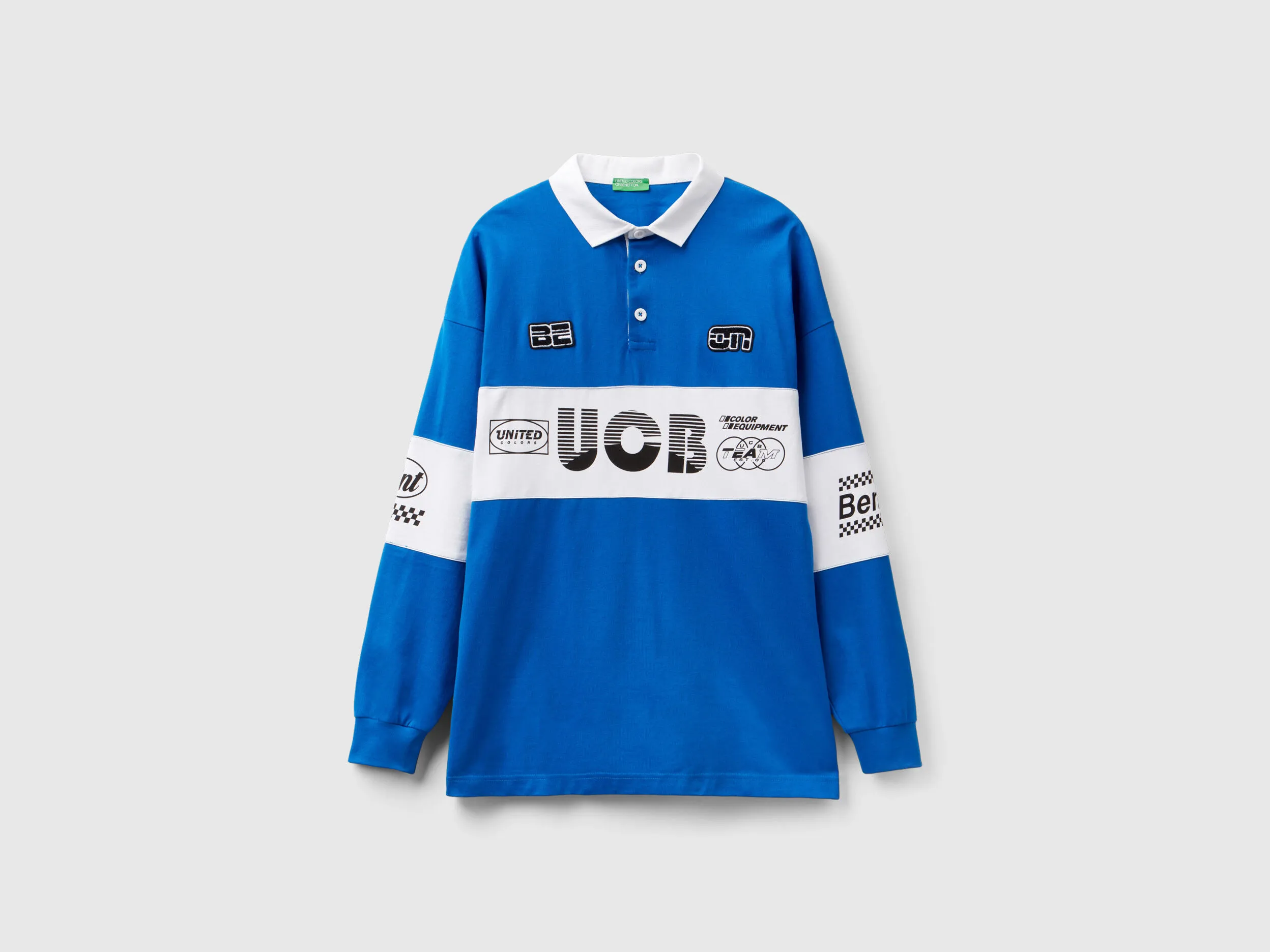 Green rugby polo - Blue | Benetton