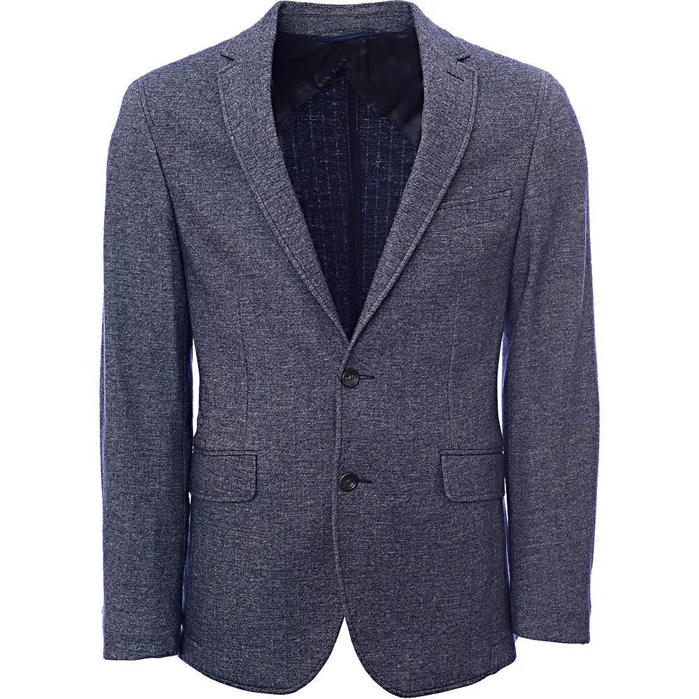 Hackett London Double-Faced Knit Jacket in Blue