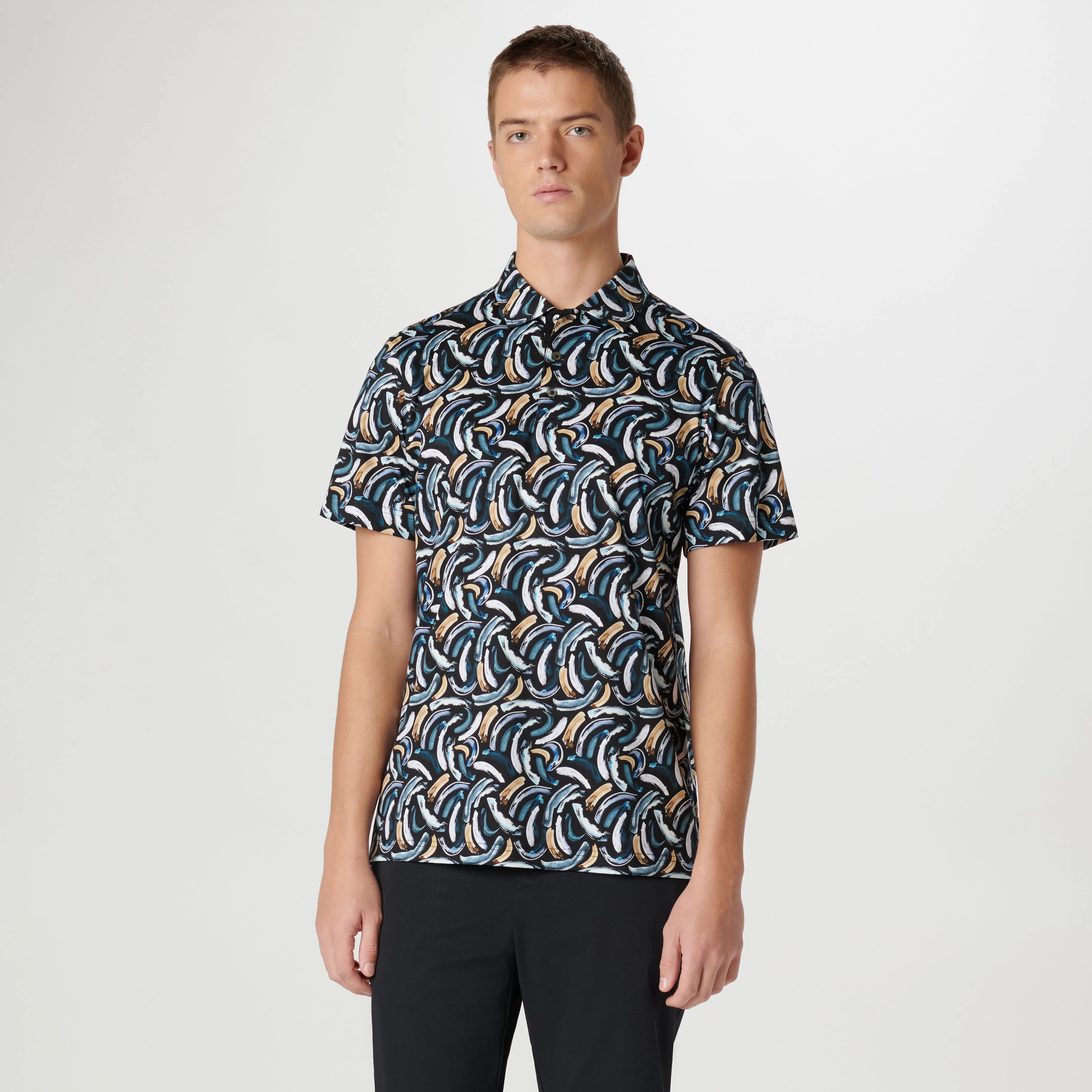 Hendrix Abstract Print Polo