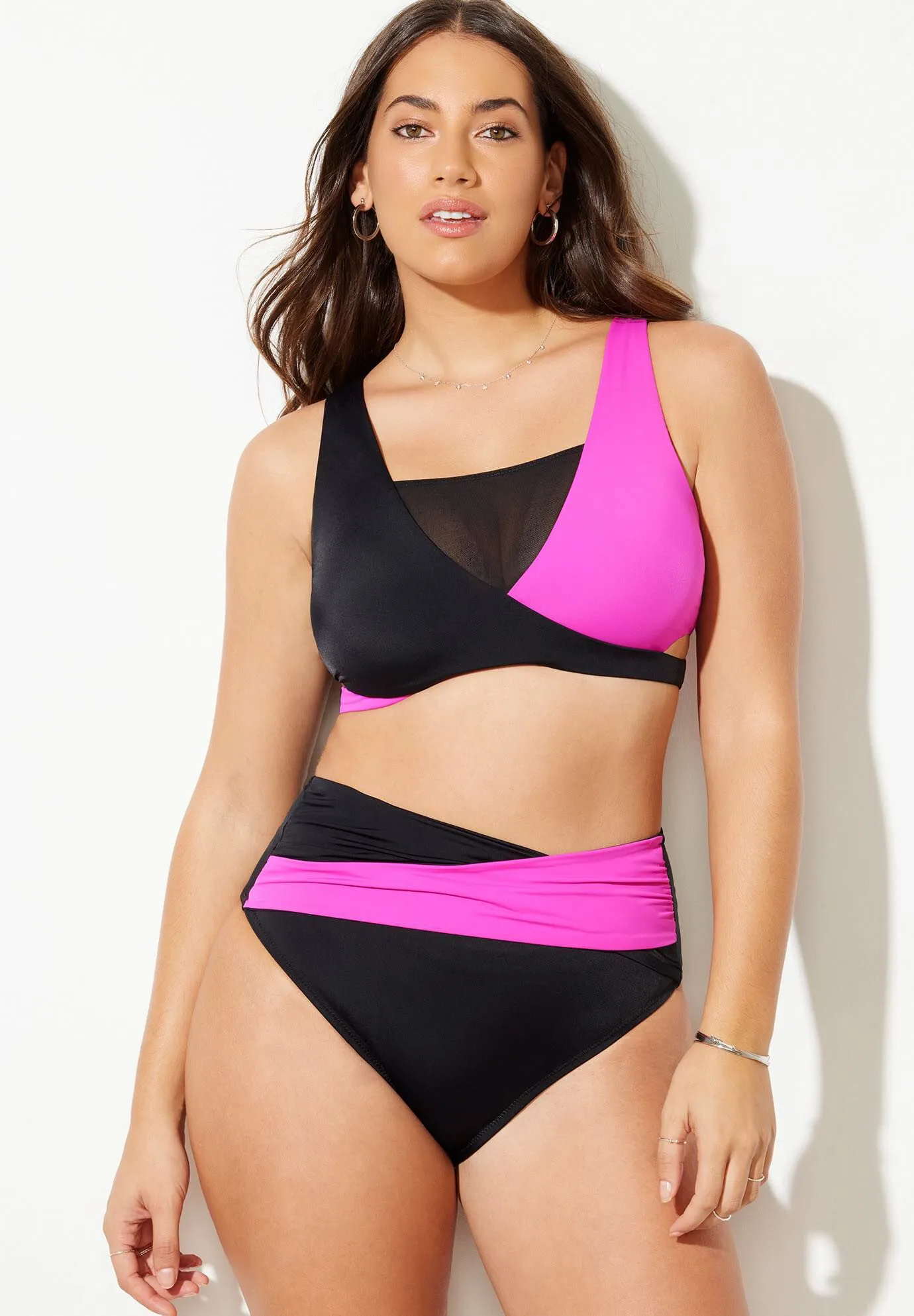 Hollywood Colorblock Wrap Bikini Set