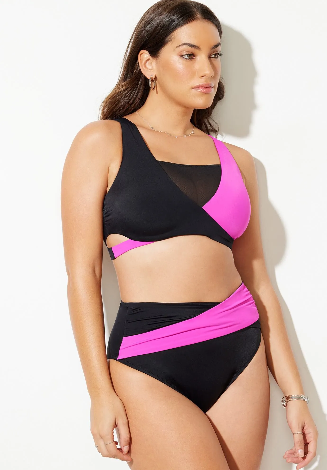 Hollywood Colorblock Wrap Bikini Set