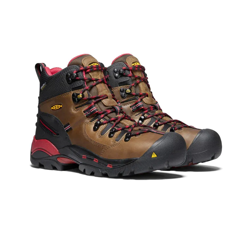 Keen Men's Pittsburgh 6 Waterproof Boot (Steel Toe) 15EE Bison