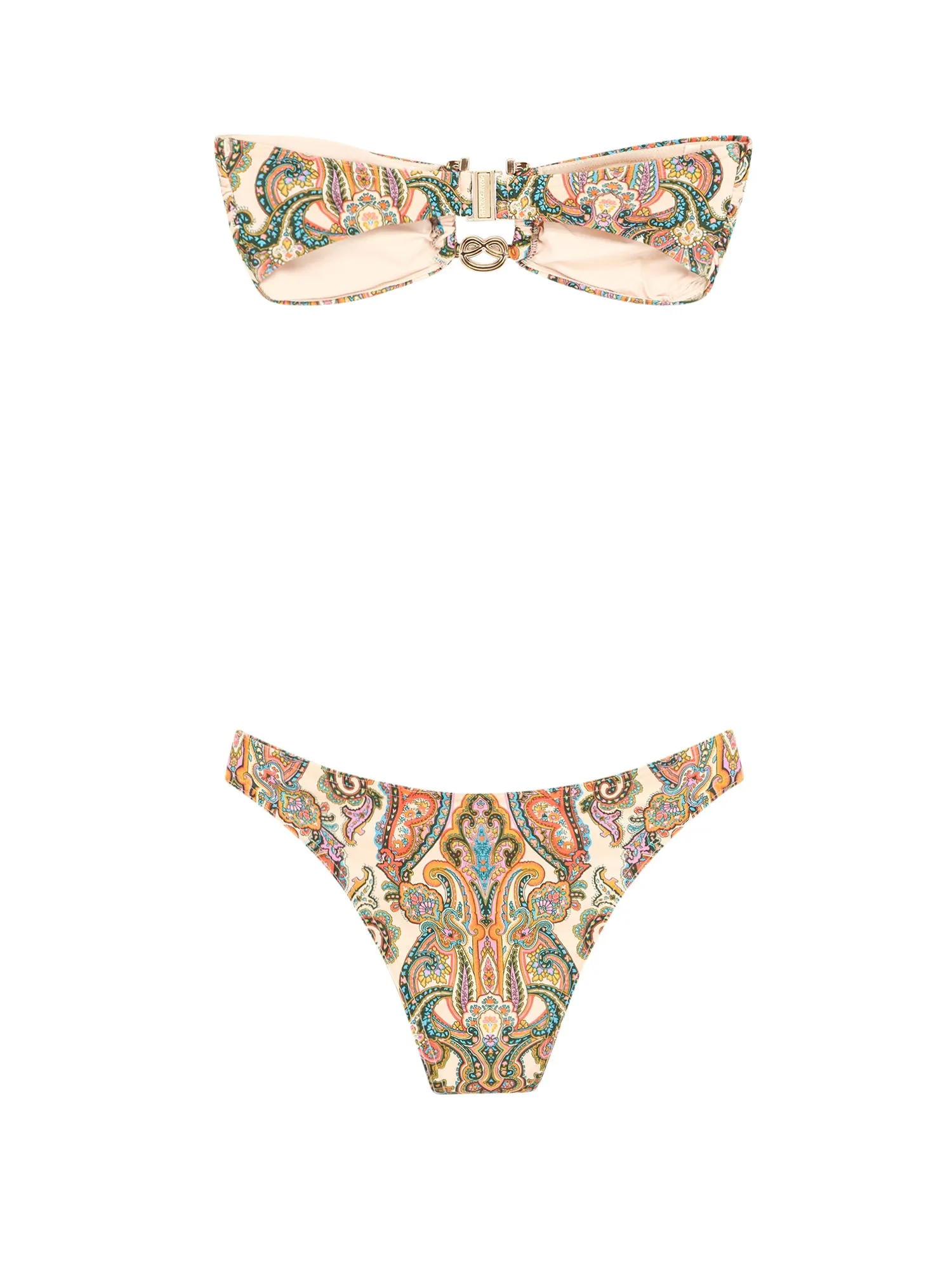 Lycra bikini with paisley motif