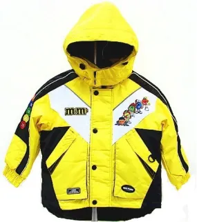 M&M's Choko Yellow boys Kids 2 Pc ski jacket