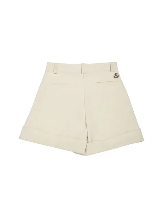 Moncler   Double cotton twill Bermuda shorts 