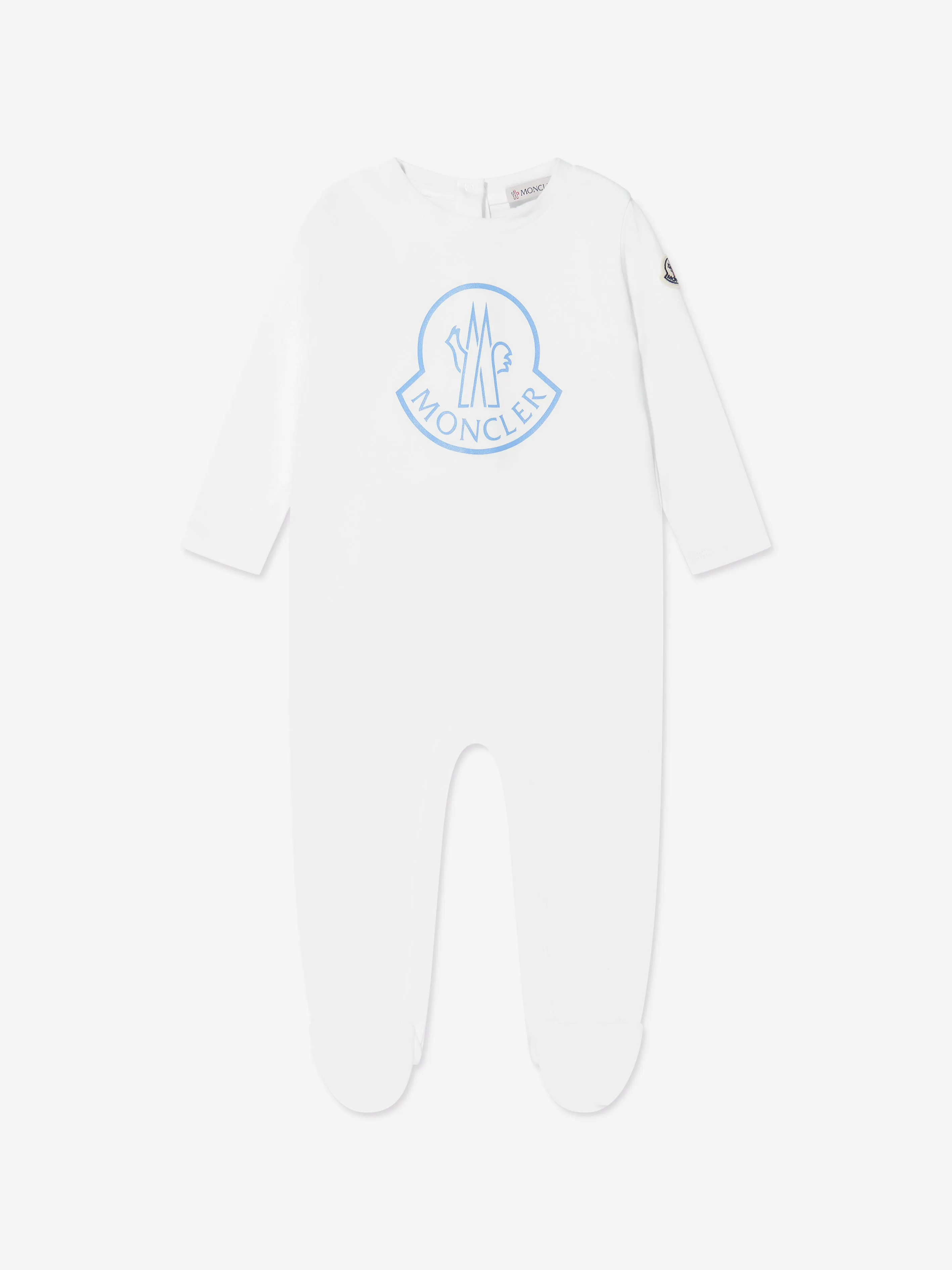 Moncler Enfant Baby Boys Logo Babygrow And Bib Set in Grey