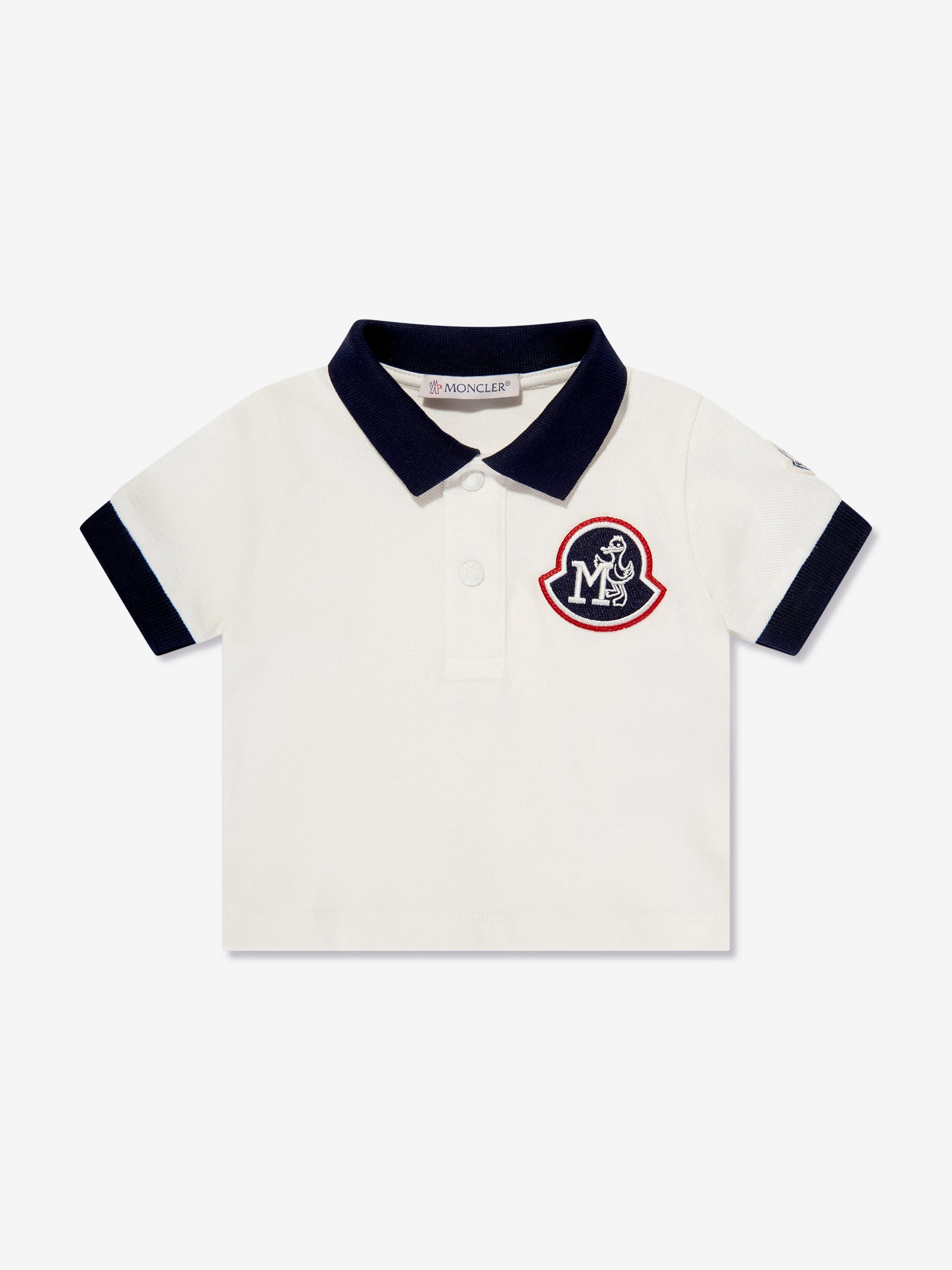 Moncler Enfant Baby Boys Logo Polo Shirt in White