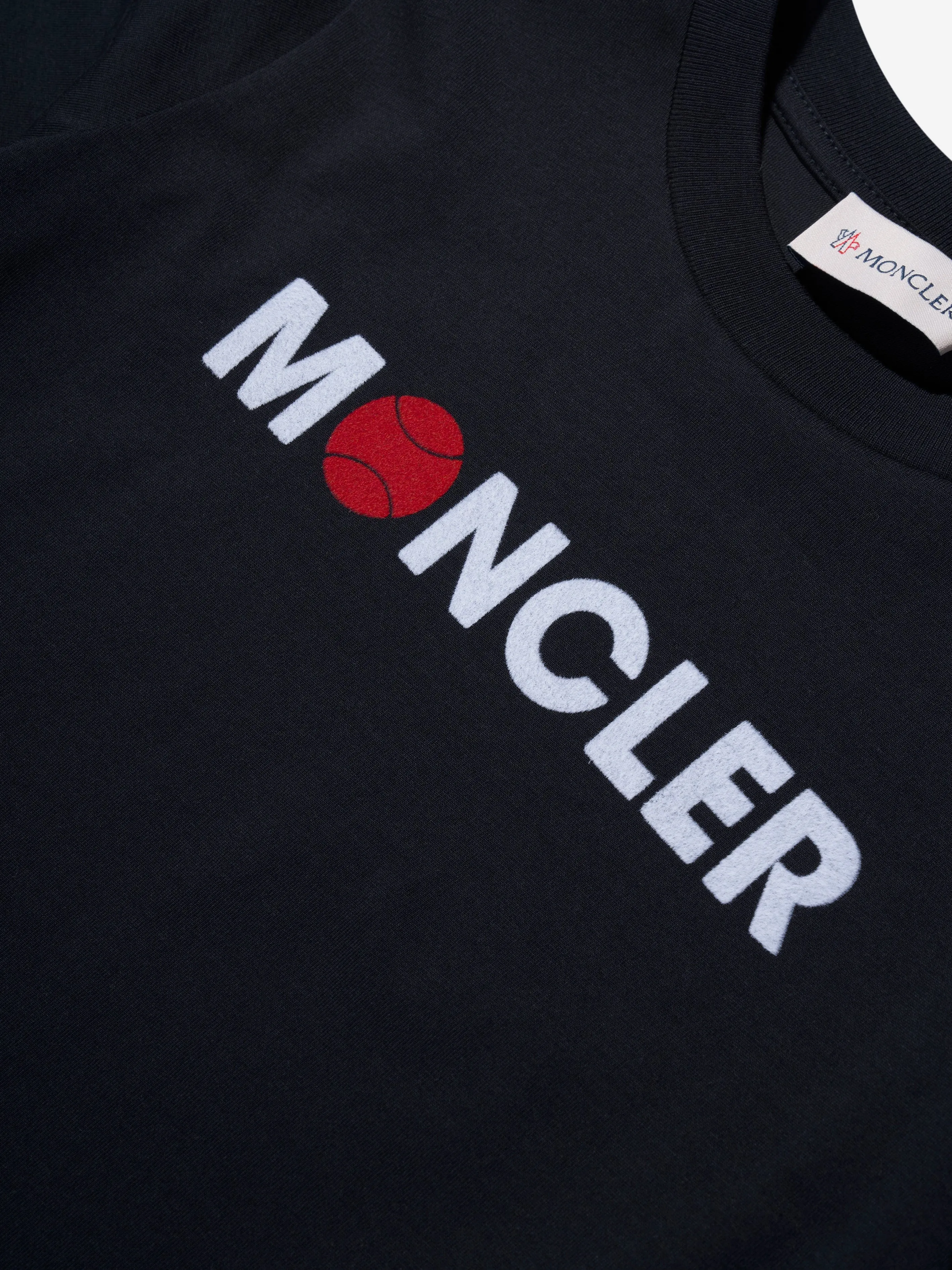 Moncler Enfant Boys Basketball Logo T-Shirt in Navy