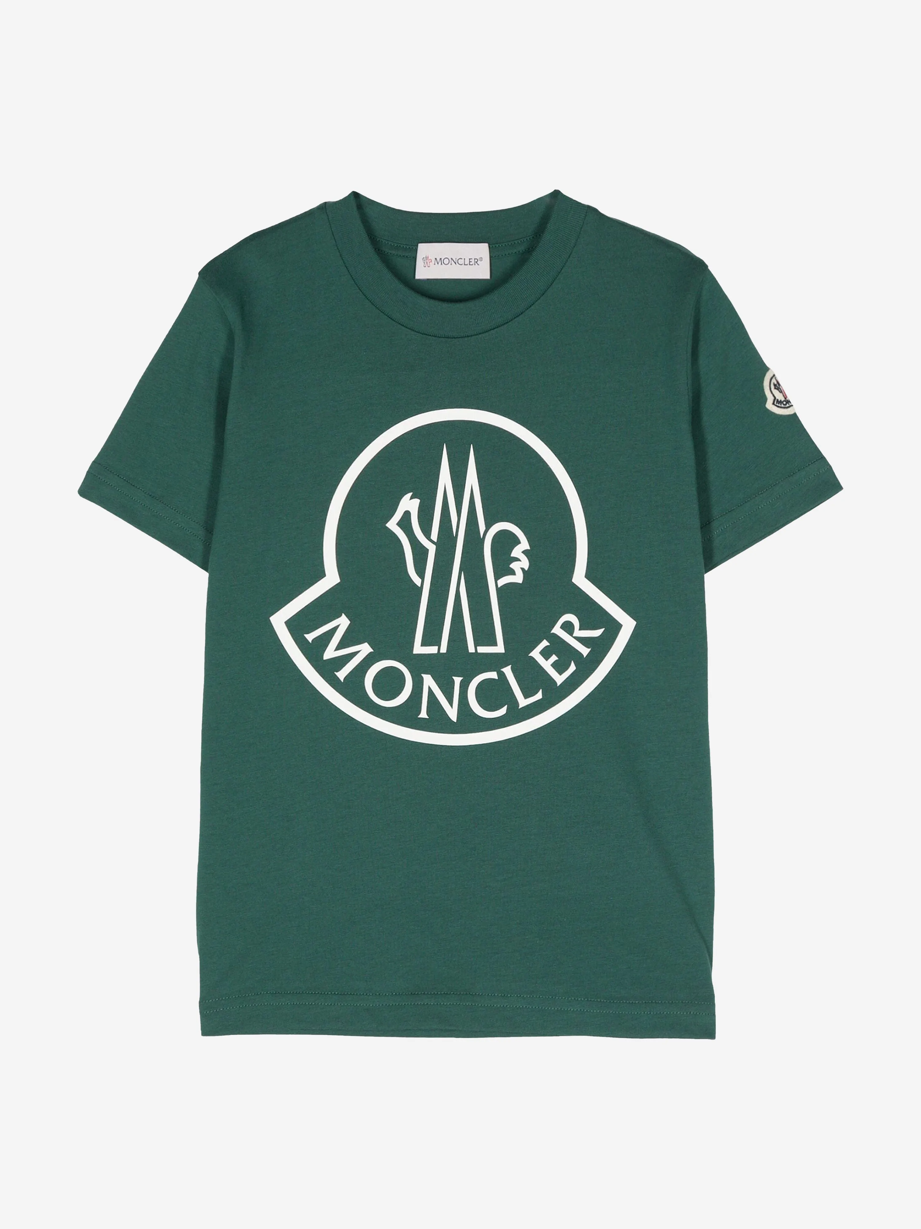 Moncler Enfant Boys Logo T-Shirt in Green