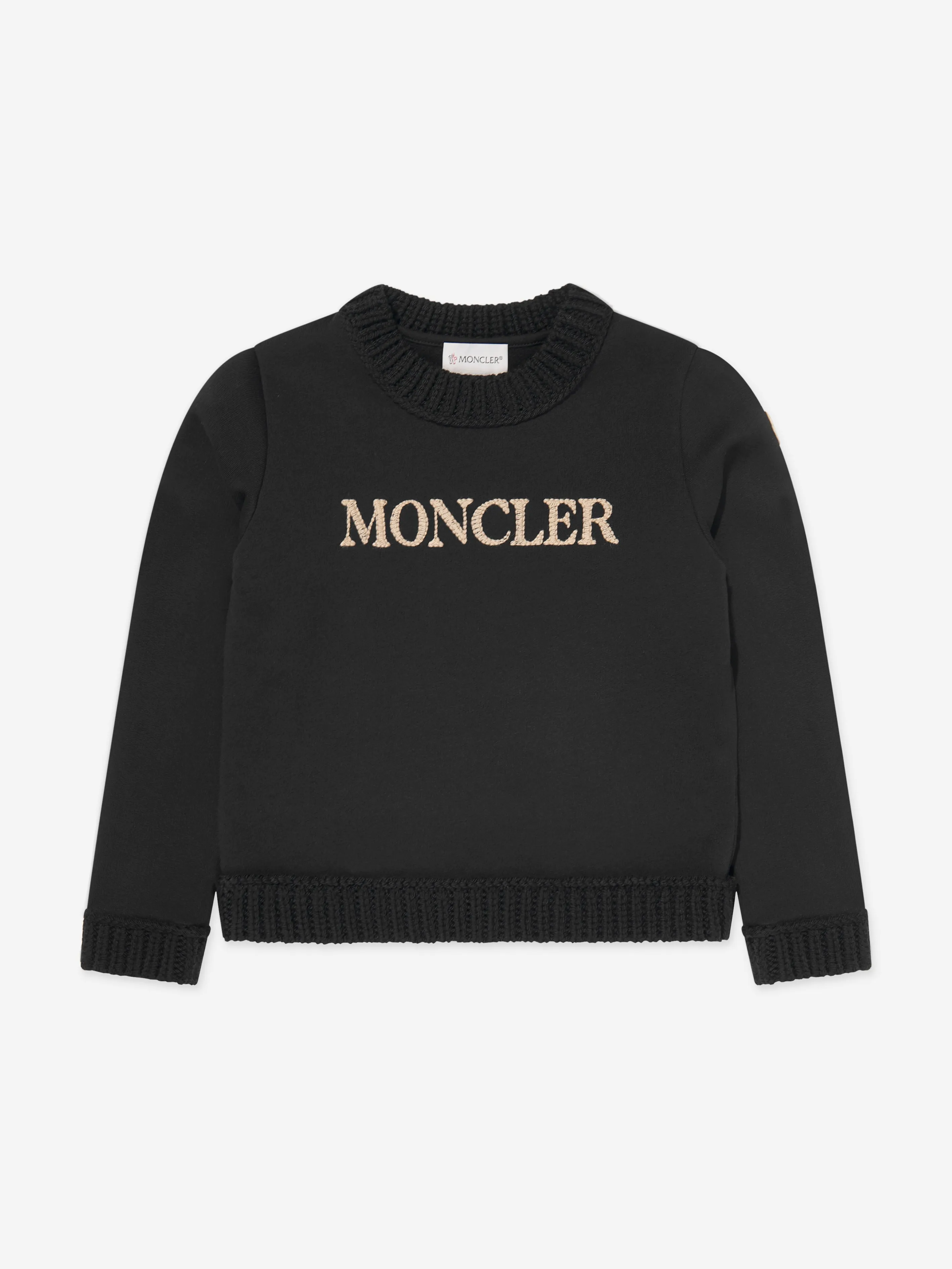 Moncler Enfant Girls Logo Tracksuit in Black