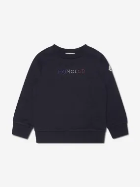 Moncler Enfant Kids Logo Sweatshirt in Navy