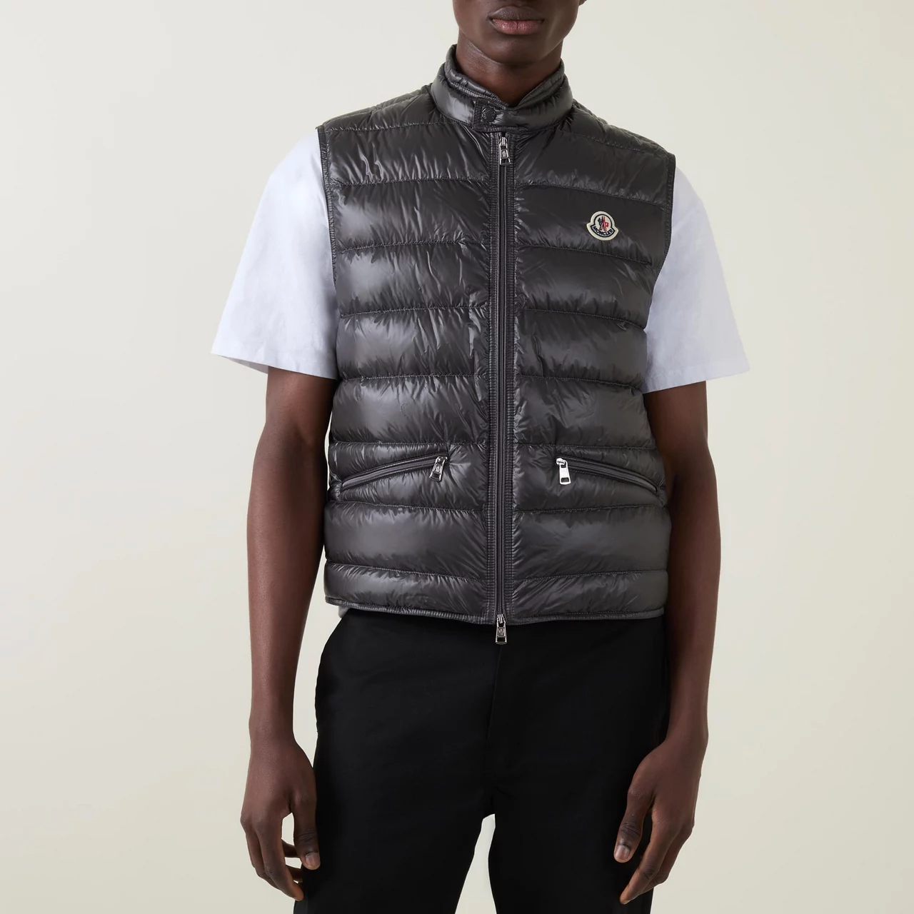 MONCLER Gui Lightweight Padded Gilet - Dark grey