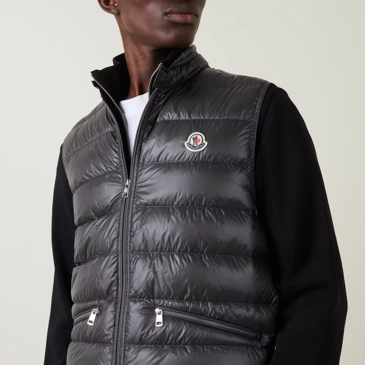 MONCLER Gui Lightweight Padded Gilet - Dark grey