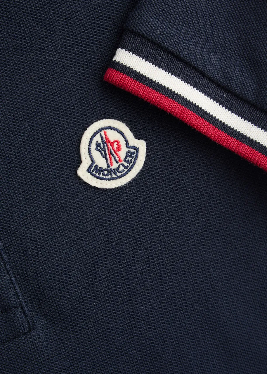 MONCLER KIDS Logo cotton polo shirt (4-6 years) -                         -                     -                