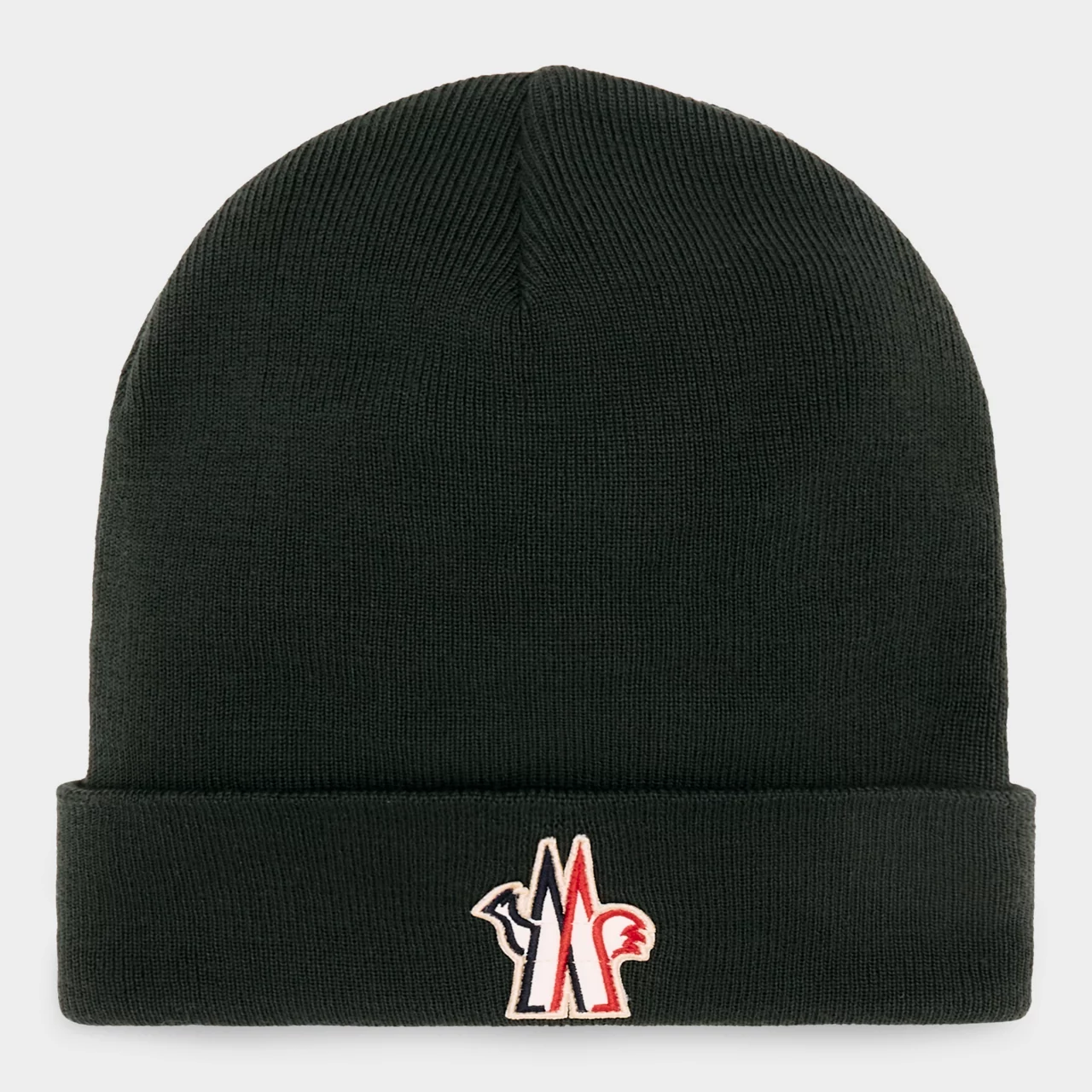 MONCLER Logo Badge Beanie - Green