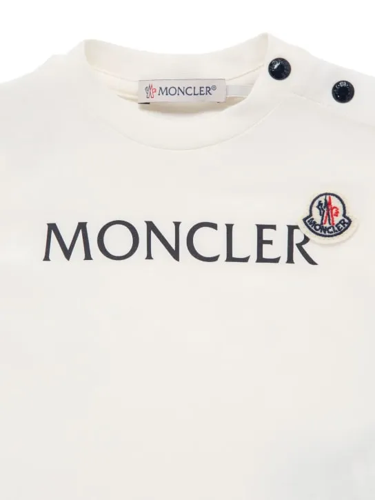 Moncler   Logo cotton blend t-shirt 