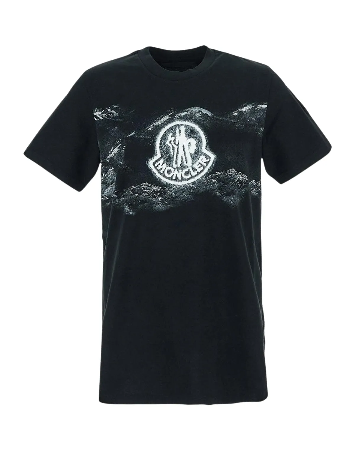 Moncler T-Shirt Logo Print Black