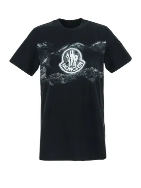 Moncler T-Shirt Logo Print Black