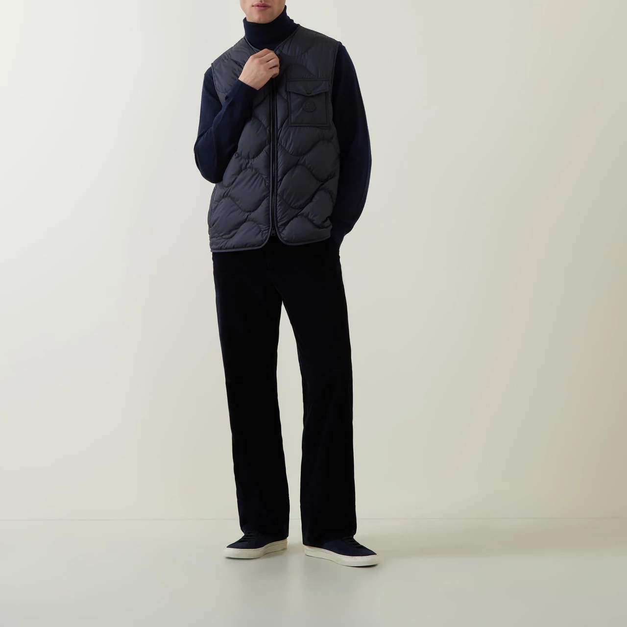 MONCLER Tambosi Quilted Gilet - Navy