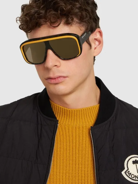 Moncler   Vintage-inspired shield sunglasses 