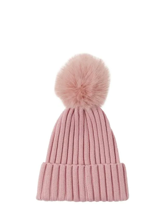 Moncler   Virgin wool beanie w/ pompom 