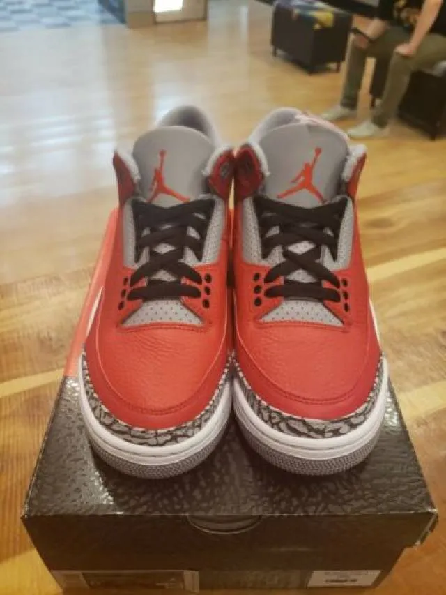 Nike Air Jordan 3 Retro U CU2277 600 6.5 Fire Red Cement...